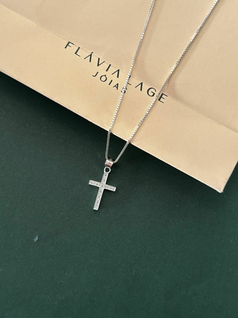 Colar Crucifixo zircônia - comprar online