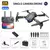 Mini Quadricóptero RC Dobrável E99 K3 Pro - Drone Aéreo de Câmera Dupla