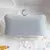 Bolsa Clutch Retangular com Fecho de Anel Cravejado de Strass – Dourado, Prate - comprar online