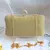 Bolsa Clutch Retangular com Fecho de Anel Cravejado de Strass – Dourado, Prate - loja online