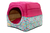 Cama Iglu e Toca Para Cachorro Luppet Luxo Rosa Borboleta - Petnessence
