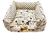 Cama para Cachorro Quadrada Impermeavel Luppet Bege Pets - comprar online