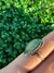 Anillo Regulable Ovalado de Alpaca con Cuarzo Verde en internet