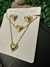 Juego de 4 piezas CORAZÓN - Acero inoxidable 316 enchapado en oro 18K en internet