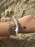Brazalete de Turquesa Blanca y Acero Inoxidable en internet