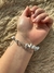 Brazalete de Turquesa Blanca y Acero Inoxidable - comprar online