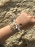 Brazalete de Turquesa Blanca y Acero Inoxidable