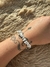 Brazalete de Turquesa Blanca y Acero Inoxidable - tienda online