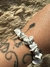 Imagen de Brazalete de Turquesa Blanca y Acero Inoxidable