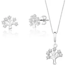 Conjunto Árvore da Vida de Prata 925