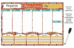 Planner Semanal A4 em Manta Magnética - Pinguímãs