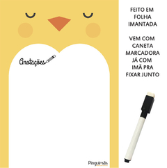 Quadro de Anotações de Bichinhos - A5 - Pinguímãs