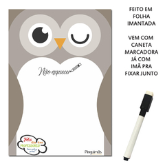 Quadro de Anotações Magnético Corujinhas com Caneta - tamanho A5 na internet