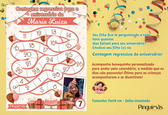 Contagem Regressiva para o Aniversário em Manta Magnética