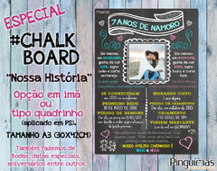 Chalkboard Nosso Amor em Imã ou PS - comprar online