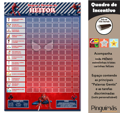 Quadro de Incentivo HERÓIS A3 vertical - Manta Magnética - comprar online