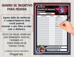 Quadro de Incentivo para Mesada - Avengers - comprar online