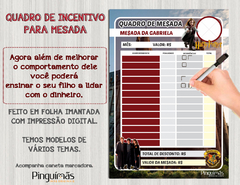 Quadro de Incentivo para Mesada - Harry Potter - comprar online