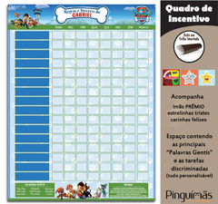 Quadro de Incentivo PATRULHA CANINA A3 vertical - Manta Magnética - comprar online