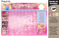 Quadro de Incentivo Princesas Disney - Manta Magnética - comprar online