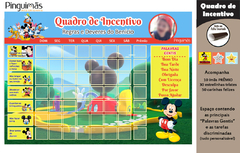 Quadro de Incentivo Casa do Mickey - Manta Magnética - comprar online
