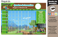 Quadro de Incentivo Minecraft - Manta Magnética - comprar online