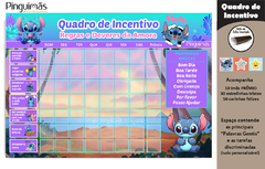 Quadro de Incentivo Stitch - Manta Magnética
