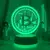 Imagem do Luminária 3D Bitcoin – LED Acrílico com 7 Cores e Sensor de Toque, Ideal para Quarto ou Sala