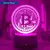 Luminária 3D Bitcoin – LED Acrílico com 7 Cores e Sensor de Toque, Ideal para Quarto ou Sala - La Vita Home