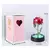 Simulação de led rosa flor eterna luz bonita realista olhando luz noturna font - loja online