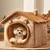 Casinha de Pelúcia para Cães e Gatos – Modelo Ursinho Aconchegante