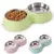 Tigela Dupla Inox para Gatos e Cães Pequenos – Comedouro e Bebedouro Antiderrapante | Base Ergonômica e Fácil de Limpar - loja online