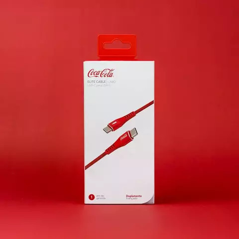 CABO-COKE-ELITE CABLE 2XUSBC 1.2M VERMELHO-ELT USBC CKRD