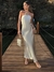 Vestido Feminino Monocromático de Cetim - Closet da Moda