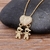 Colar Feminino Coração Menino e Menina Banhado a Ouro 18k na internet