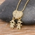 Colar Feminino Coração Menino e Menina Banhado a Ouro 18k - loja online