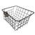 Frutera alambre rectangular negra