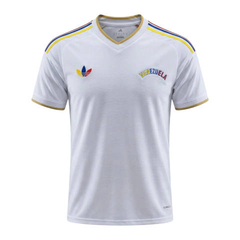Camisa II Venezuela 2026 Adidas Torcedor Masculina - Branco