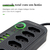 WKC-541 Extensão de Energia 5 plugues 4 USB Tipo C Preto
