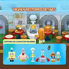 Bob Esponja Desenhos Animados Krusty Krab Restaurante Blocos de Montar - loja online