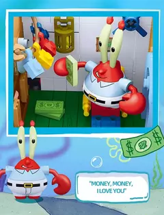Bob Esponja Desenhos Animados Krusty Krab Restaurante Blocos de Montar - comprar online