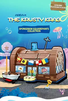 Bob Esponja Desenhos Animados Krusty Krab Restaurante Blocos de Montar