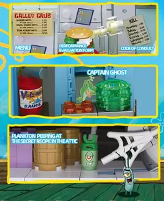 Bob Esponja Desenhos Animados Krusty Krab Restaurante Blocos de Montar