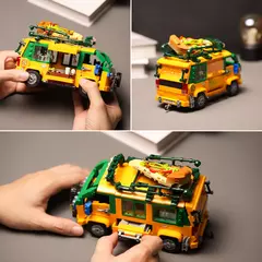 Tartarugas Ninja pizza van caminhão bloco de montar - Bloco Mundo