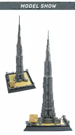 Lego Arquitetura Torre Burj Khalifa de Dubai 555 peças - Bloco Mundo