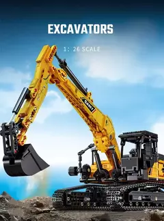 modelo de escavadeira montagem blocos de construção moc cidade 1022 peças - comprar online