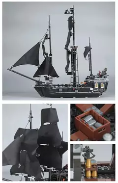 Piratas do Caribe O Pérola Negra 804PCS com 6 figuras Navio de Guerra na internet