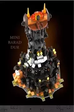 967 peças moc barad dur criativo mini versão do modelo 10333 - Bloco Mundo