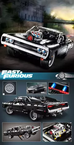 Blocos De Montar Velozes E Furiosos Dodge Charger 1077 Pçs