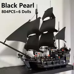 Piratas do Caribe O Pérola Negra 804PCS com 6 figuras Navio de Guerra